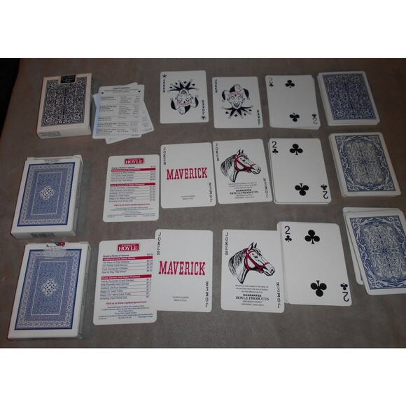 CVS Playing Card Hoyle Lot C9101 Maverick Horse Joker 1 Complete Deck/3 Partials - Picture 6 of 6